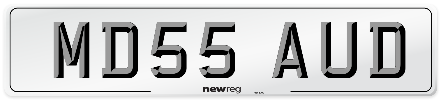 MD55 AUD Number Plate from New Reg
